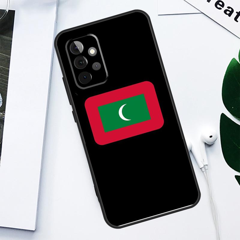 Флаг Мальдив для Samsung Galaxy A06 A05 A16 A54 A34 A14 A55 A35 A15 A53 A33 A13 A22 A32 A52 Чехол для телефона