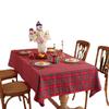 Christmas Party Living Room Party Tablecloth Rectangular Household Yarn-dyed Red and White Plaid Decorative Tablecloth
