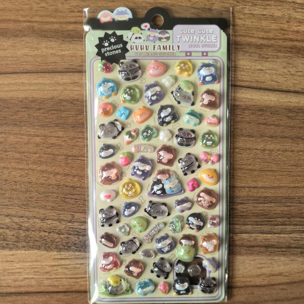 4 шт. Кавайные 3D тисненые наклейки с мультяшными животными для детского DIY декора телефонов, планшетов, пеналов Магазин BulingBulingStickers