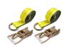 Lasso Strap Ratchet Tie-Down System, Long and Wide Handle, 1.6 Ton Capacity, Set of 2, Swivel Type, for Tire Tie-Down