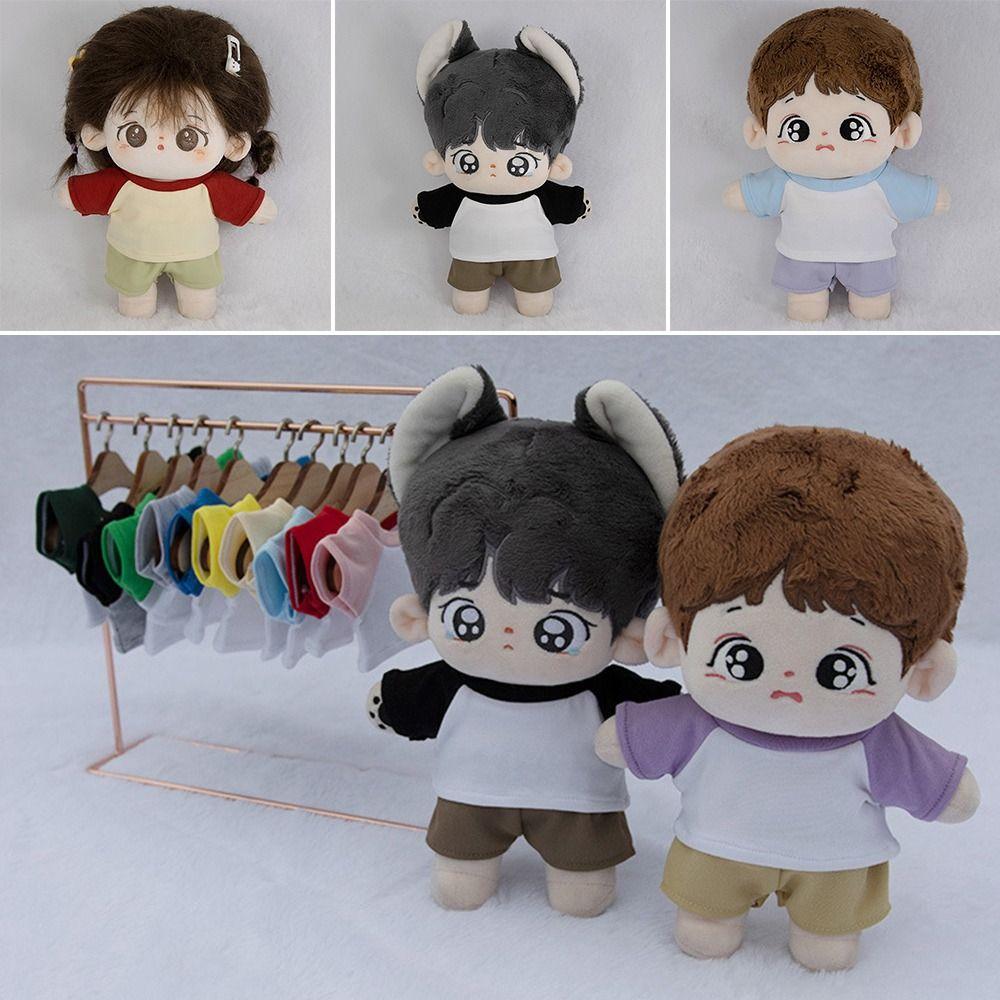 Suit Toys Accessories Idol Doll Outfit 20cm Doll Clothes Doll Catoon Tops Mini Clothes Doll T-shirt