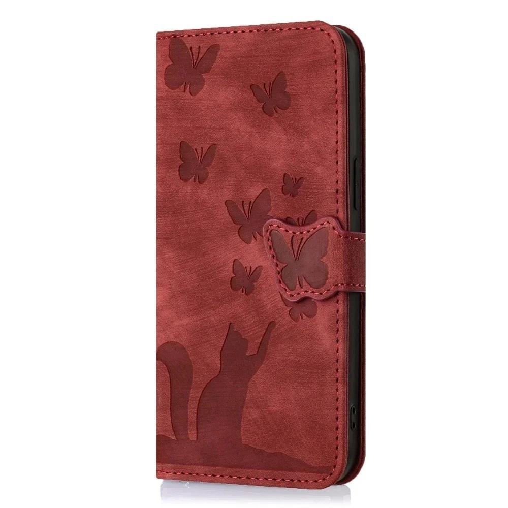 Кожаный чехол POCO C75 C65 для Funda Xiaomi Redmi 14C 13C Note 14 13 4G Чехол Kawaii Кот Животное Кошелек Телефон Флип Задняя крышка Женский