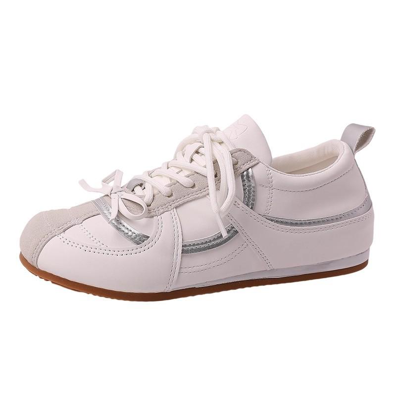 Бантик ретро спортивные моральные тренировочные туфли женские осень и зима универсальные с внутренней высотой увеличение спортивные кеды балетный стиль повседневный тренд