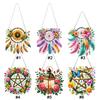 Acrylic Special Shape Flowers Light 5D DIY Diamond Painting Dots Pendant Rhinestone Diamond Art Pendants for Garden Window Decor