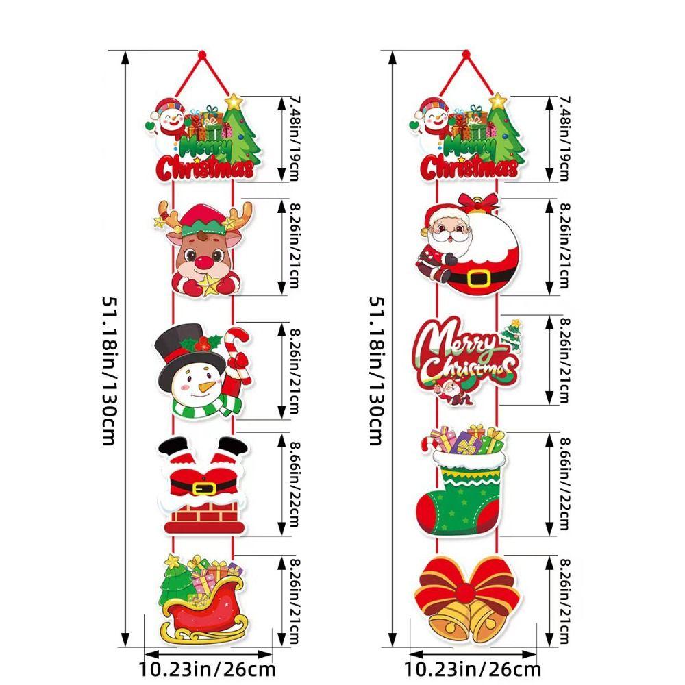 Santa Clause Merry Christmas Door Hanger Multicolor Christmas Tree Ornament  Home Decoration