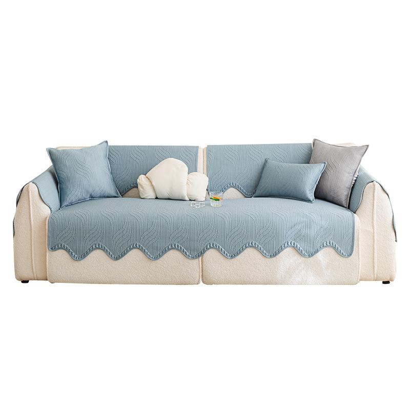 Summer Cool Doudou Special-Shaped Sofa Cushion  New Non-Slip Light Luxury High-End Ice Silk Leather Sofa Seat Cushion Summer