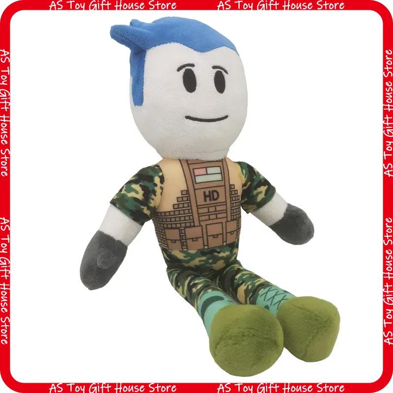 Плюшевая игрушка Roblox в военном стиле, мягкая фигурка персонажа игры, мультяшная, для фанатов игр, подарок на день рождения, декор для комнаты