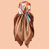 1PCS Elegant Floral Pattern Tussah Silk Square Scarf Versatile Fashionable Wrap Headscarf for Travel Party Ladies Multi-
