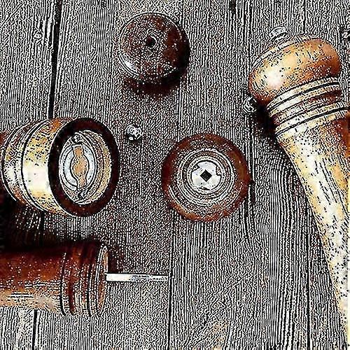 Oak Spice Grinder Pepper Grinder Salt Shaker, Adjustable Ceramic Rotor 8 Inch