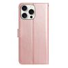 For iPhone 16 Pro Max Wallet Case Rose Pattern Imprinted Leather Flip Stand Phone Cover