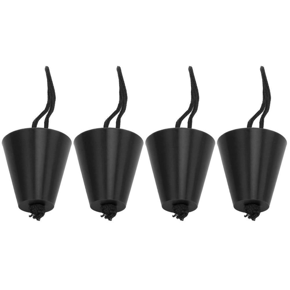 4PCS Flexible Silicone Scupper Plug Kit With Lanyard Universal Kayak Plug Water Sports
