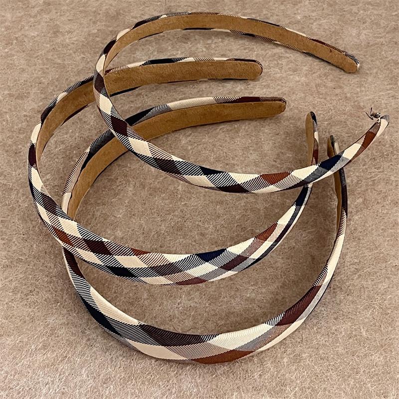 1/3 шт. 1/2/3 см модные клетчатые повязки на голову в британском стиле для женщин и девочек, повседневные обручи для волос, аксессуары