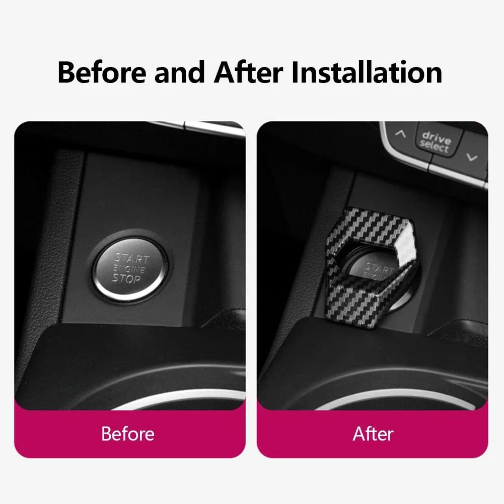 Крышка кнопки запуска и остановки двигателя автомобиля, вращающаяся защитная крышка, кольцо запуска мотоцикла, декоративная наклейка