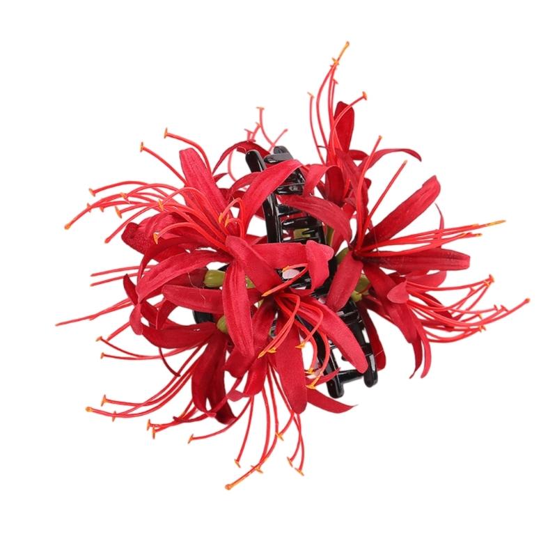 Элегантная Мода Большая Заколка для Волос с Цветком Биан, Головные Уборы для Женщин, Девушек, Нежная Боковая Заколка, Обручи для Волос, Аксессуары для Волос