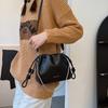 Trendy Street Style Pu Leather Bucket Bag For Casual Commuting Fall 2023