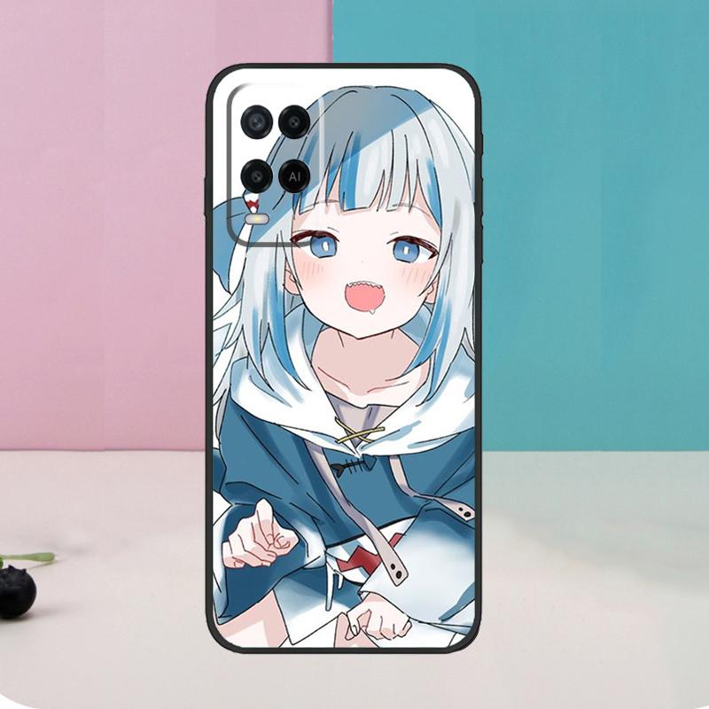 Gawr Gura Hololive Anime Case For Oppo A60 A80 A40 A15 A16 A17 A57 A94 A74 A54 A76 A96 A18 A38 A58 A78 A98 A5 A6 Pro
