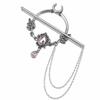 Waterdrop Witch Hair Stick Crescent Leaf Gem Leaf Hairpin Retro Crystal Hairpin Daily Wear