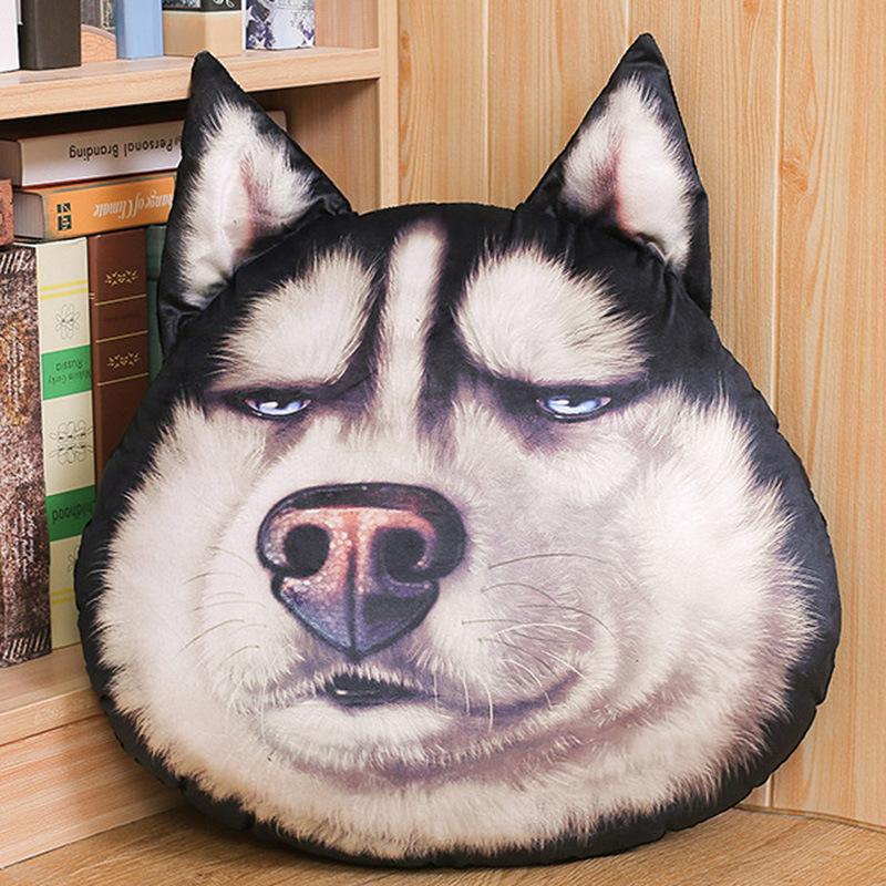 3D креативная плюшевая игрушка-подушка хаски кукла смешной бог и раздраженная голова собаки подарок на день святого валентина девочке на день рождения