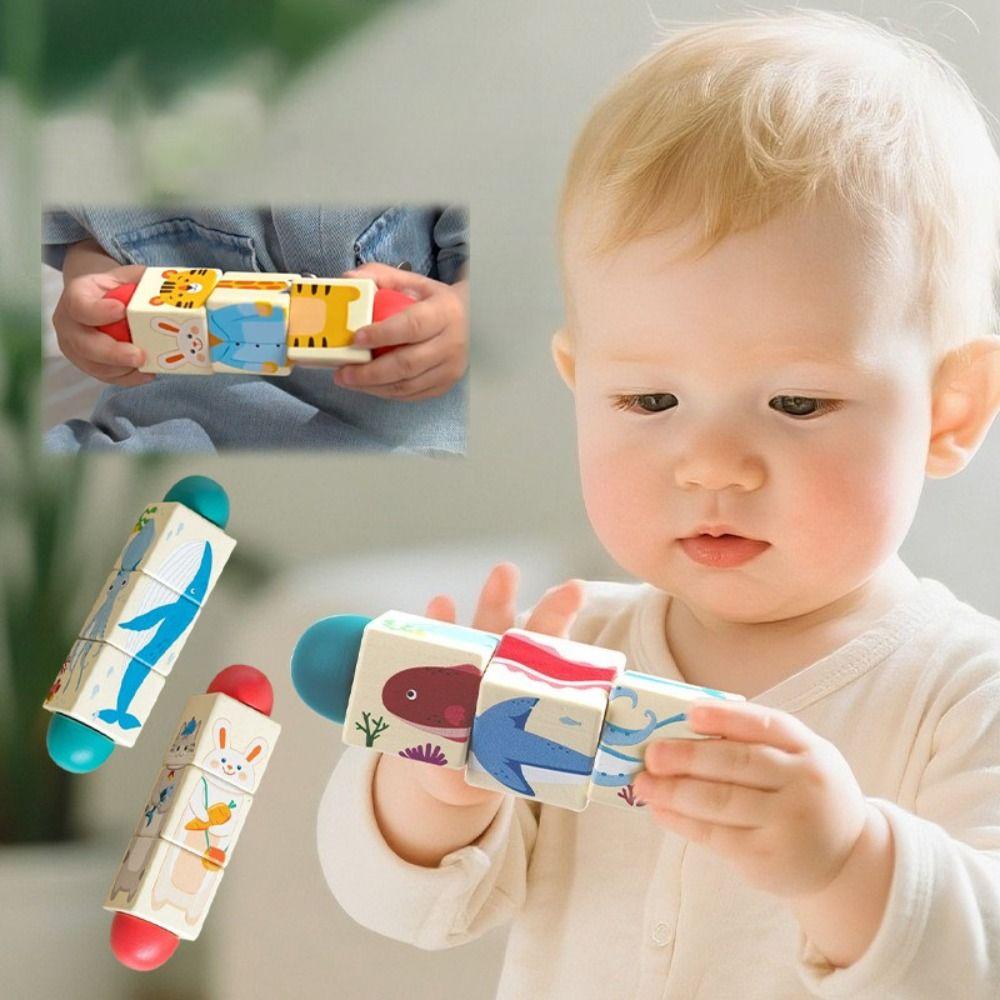 Educational Toy Animal Spin Puzzle Toy for Helps Develop Fine Motor Skills Logical Thinking