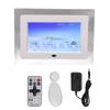 7in HD Screen Digital Picture Frame Smart Remote Control Electronic Photo Frame White 100‑240V US