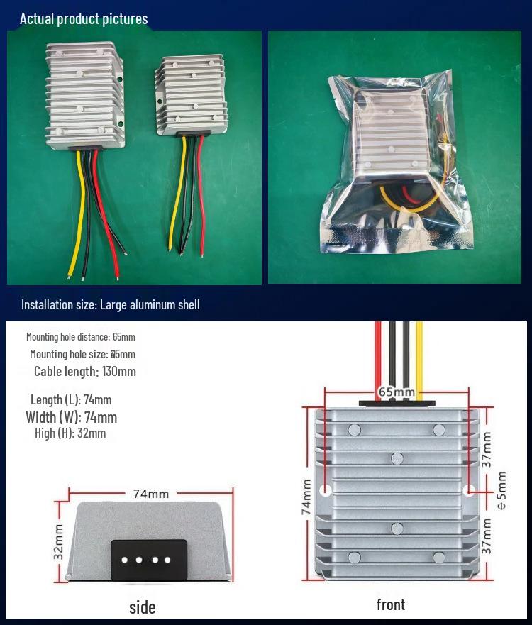 Регулируемый DC-DC Понижающе-повышающий преобразователь напряжения 9-36В в 12В, 1-30А