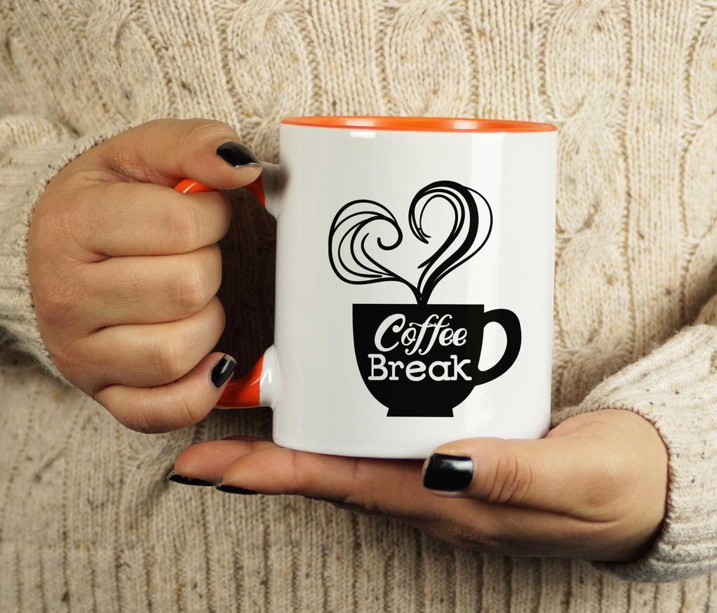 Inkdotpot Кофейная пауза 11 унций керамические кофейные кружки отлично подходят для коллег, начальников, подарков на кофе