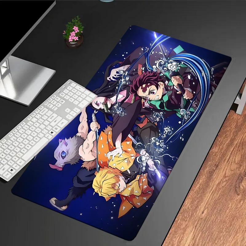 Anime Slayer Characters Mouse Pad, Rubber Base, Mouse Pad for Gamers and Office Use, Gaming Desk , Easy To Clean Mat Christmas fan gifts