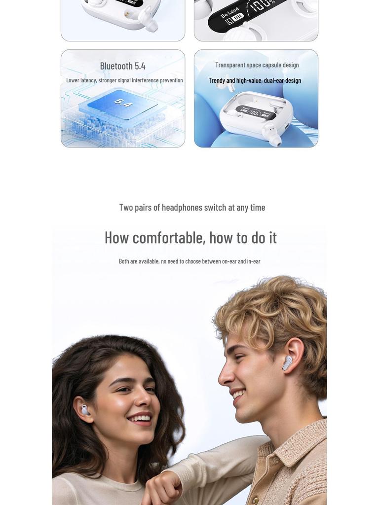 Горячая Распродажа Прозрачный Чехол Спортивный Игровой Твинс: 60 пар высококачественных наушников с увеличенным временем автономной работы.