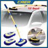 Щетка для мытья автомобиля, швабра с длинной ручкой, телескопический инструмент для уборки, выдвижная изогнутая щетка для мытья, метла из синели, суперабсорбент