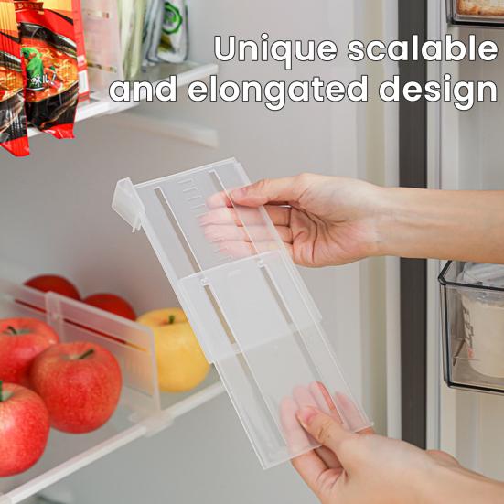 Разделительная доска для холодильника, выдвижной пластиковый разделитель, классифицированная шина для хранения, регулируемая кухонная полка, органайзер