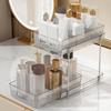 Double Layer Cosmetic Organizer Shelf Multifunctional Plastic Bathroom Shelf Pull Out Cabinet Storage Kitchen Organizer