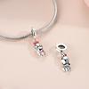 925 Silver Charm Beads Kimono Mount Fuji Paper Cranes Pendant For Women DIY Bracelet Gift Handmade Jewelry