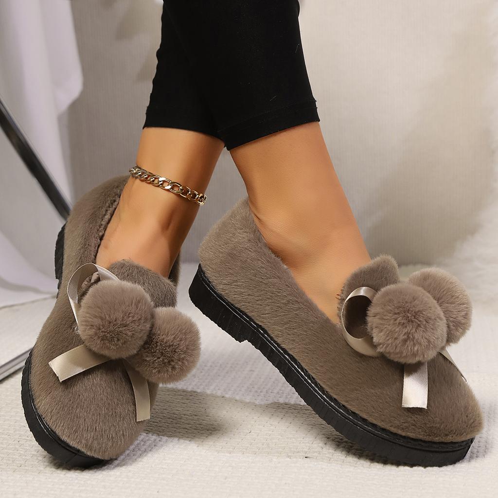 Women Boots New Winter Warm Home Boots Women Furry Indoor Flat Heels Fluffy Boots Fashion Casual Comfortable Shoes for Women