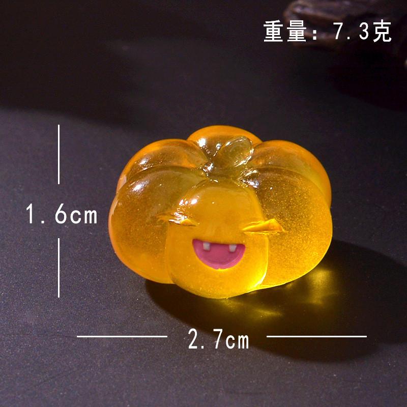 7Pcs/set Cartoon Halloween Ornaments Luminous Ghost Animal Minaitures Micro Landscape Diy Resin Crafts