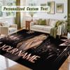 Crystal Velvet Square Rug Custom NameSabrina Carpenter Pattern Non Slip Home Floor Decor Rug