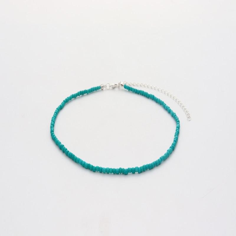 Ожерелье ручной работы из разноцветных рисовых бусин в стиле бохо - европейский и американский стиль, универсальный модный аксессуар