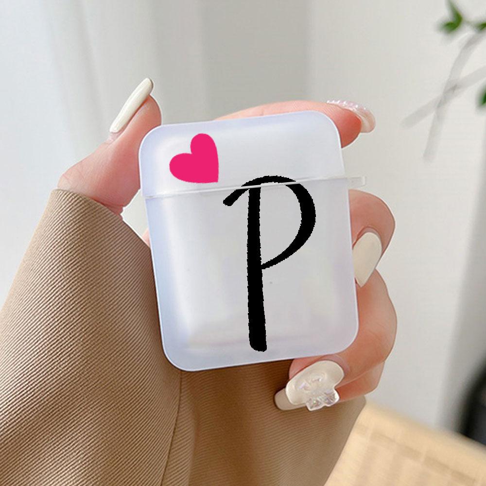 Чехол с начальной буквой A Z и сердцем для наушников Airpods 4-го 3-го Pro 3 2 Чехол для Airpod 2 3 1 Защитный аксессуар Чехол Funda