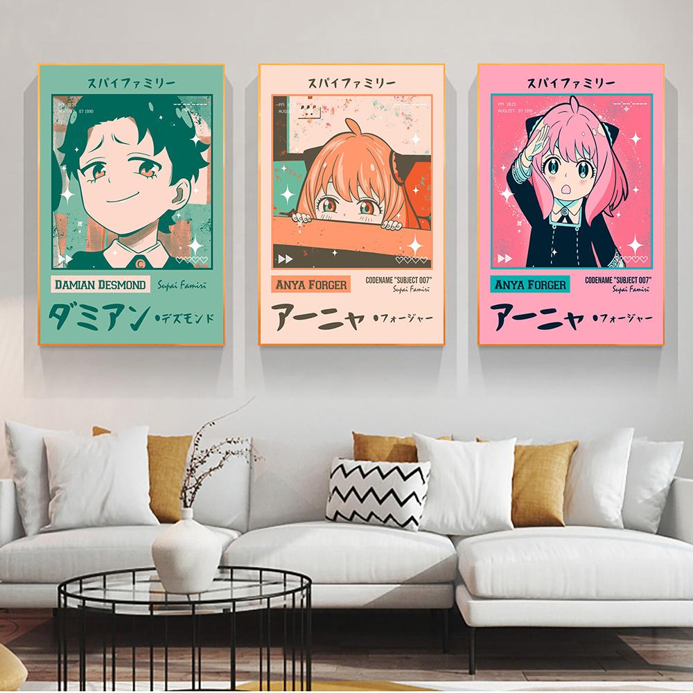 Модная визитная карточка, аниме, художественный постер, принт для девушки, общежитие, настенный холст, современный холст, картина для комнаты, домашний декор, корейский мультфильм