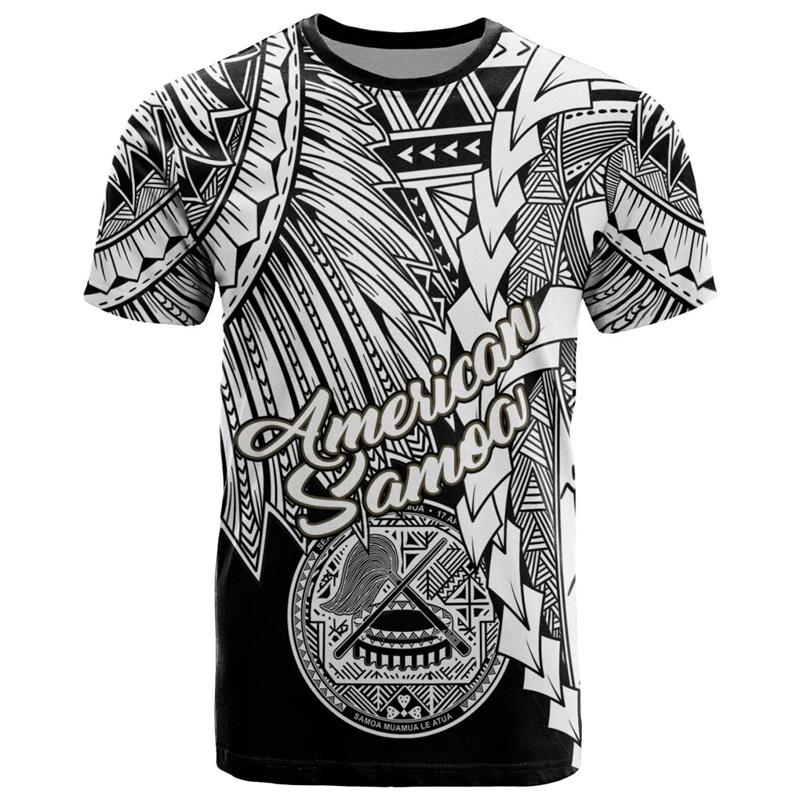 Vintage Samoa Style T-shirt Men T-shirt Short Sleeve Summer O-neck Casual Tshirts Clothes Women Fashion Clothing Daily Tees Top