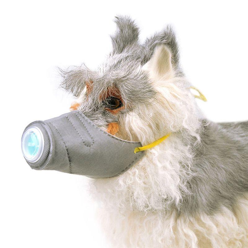 3pcs Adjustable Dog Respirator Muzzle For Small To Large Dogs Filter Air Pollutants Anti Fog Anti Dust Pet Breathing Mask Outdoor Walking Gear