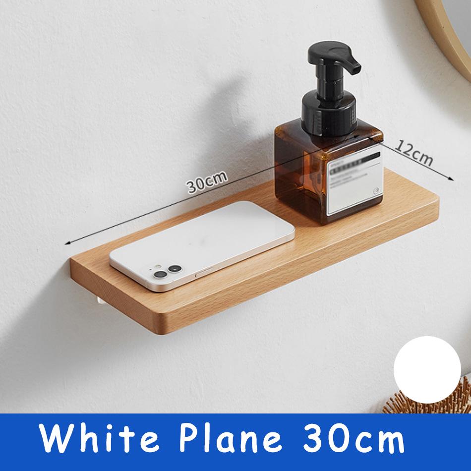 Деревянная полка для ванной комнаты, золотая настенная прямоугольная кухонная алюминиевая полка для ванной комнаты, держатель для душа, шампуня, мыла, черная, белая