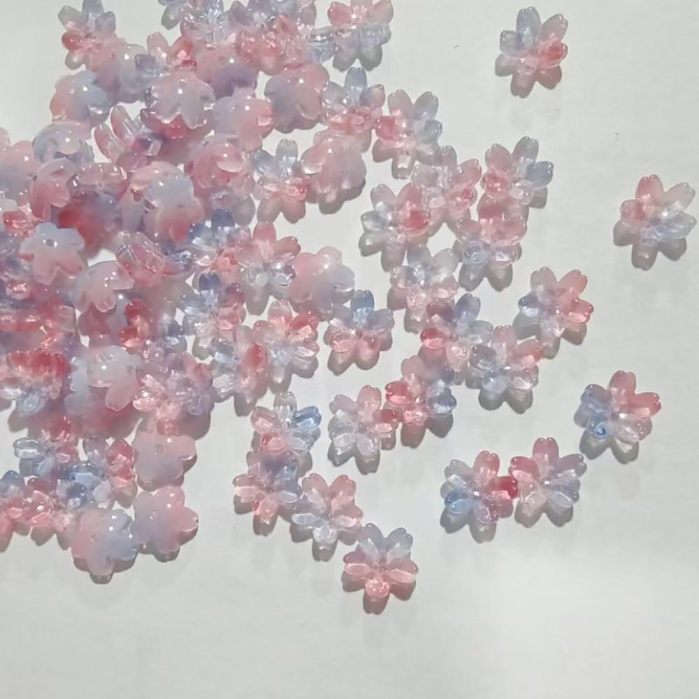 100pcs Transparent Oriental Cherry Beads Gradient Color Jewelry Making Material  DIY Accessories