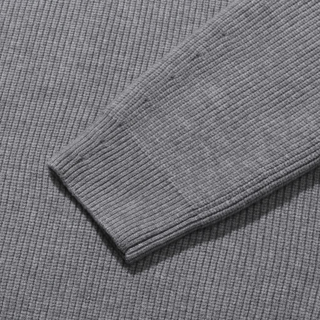LEDEPT Cashmere Blending Hacci Button Collar Knit [Gray]