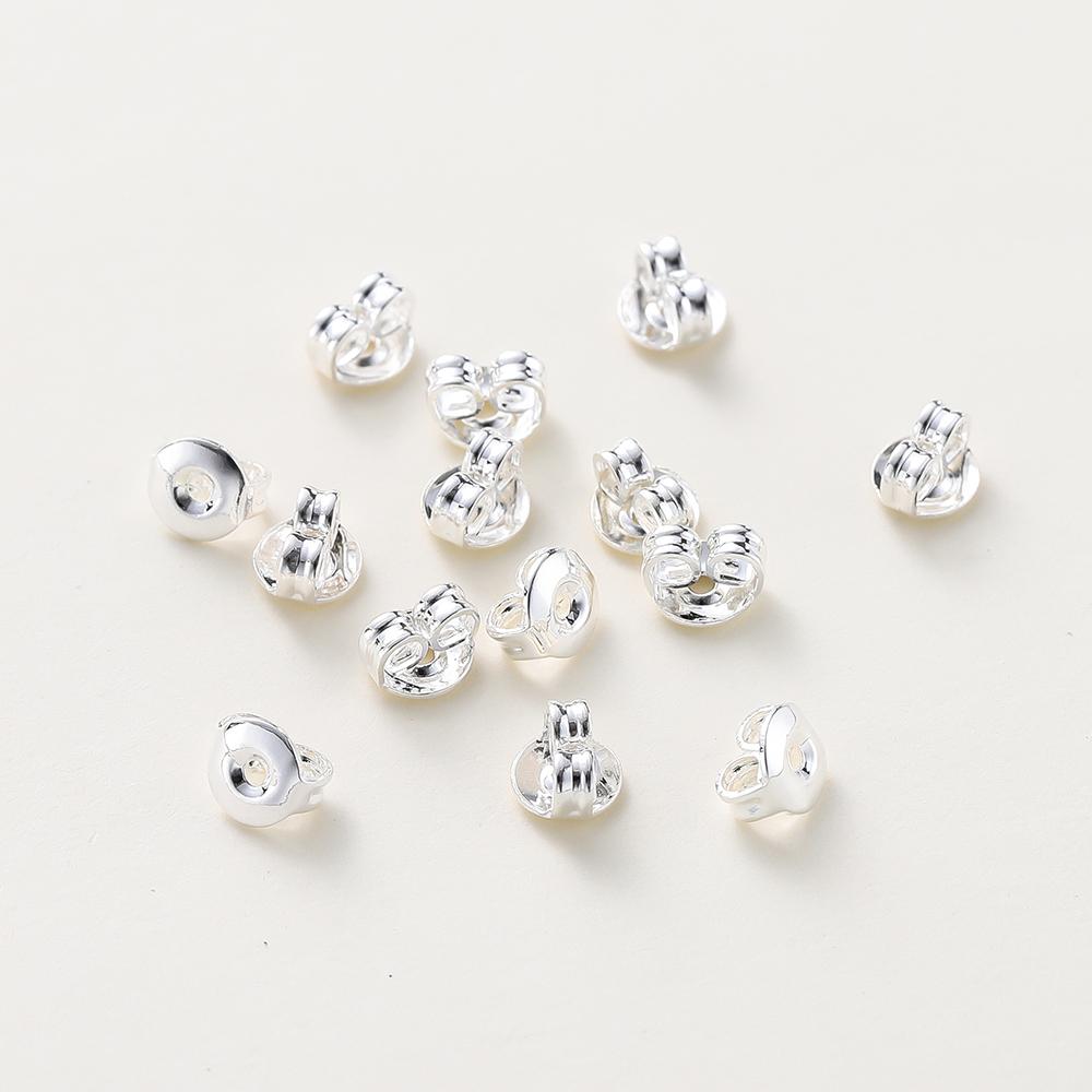 50pcs/lot 14k 18K Gold Earing Back Stoppers Earing Plug Studs Base Setting For DIY Fashion Jewelry Making Accessories Supplies