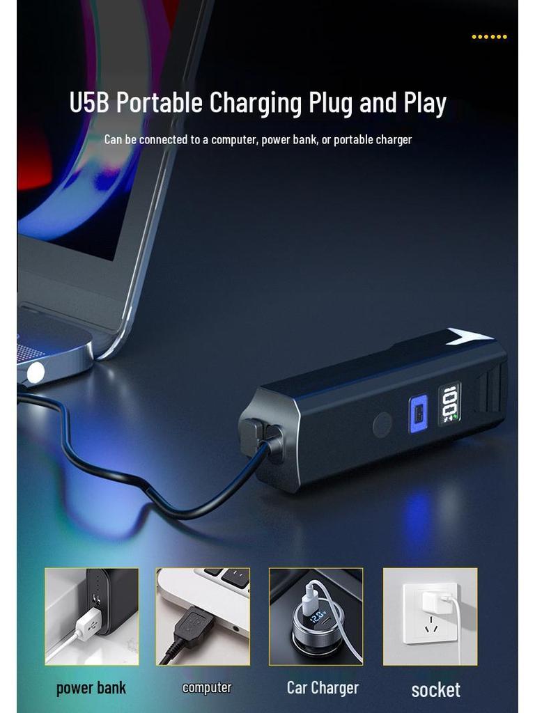 High Brightness Bicycle Light with TYPE-C Charging & Digital Display for Night Riding