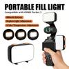 Светодиодная подсветка для DJI OSMO Pocket 3, аксессуары, освещение для фотосъемки, 800 мАч, перезаряжаемая, портативная