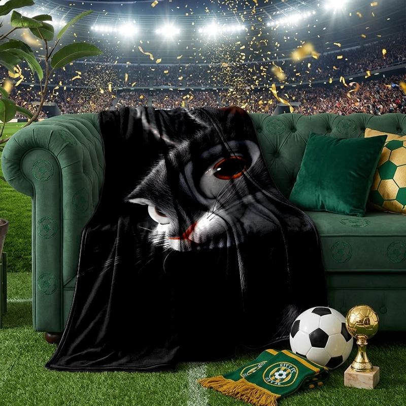 Elegant Bunny Portrait Throws Blanket Flannel Blankets Plush for Couch Bed Gifts for Men Women Travel picnic blanket Christmas fan gifts