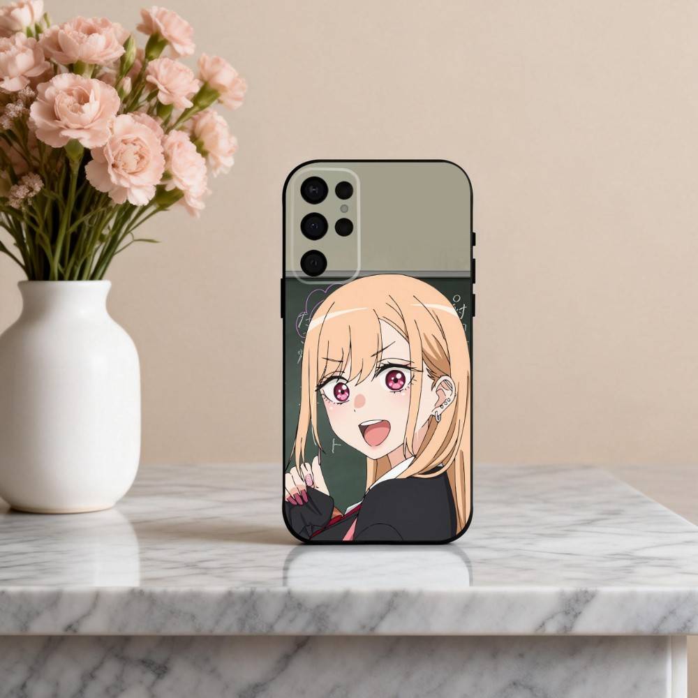 Чехол для телефона M-Marin K-Kitagawa My Dress Up D-Darling для Samsung S25,24,23,22,30,21,10,9,Ultra,Plus,Lite,FE,4,5 G Мягкий черный чехол