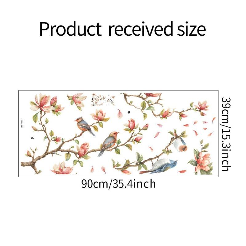 Красочные цветы и бабочки Электростатическая наклейка на стену для окон