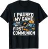 Мое первое причастие видеоигровой контроллер подарки для мальчиков девочек футболка унисекс